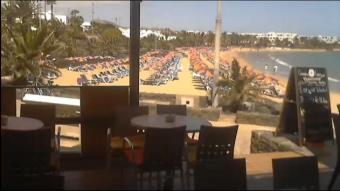 Costa Teguise webcam - Beach Bar webcam, Canary Islands, Lanzarote
