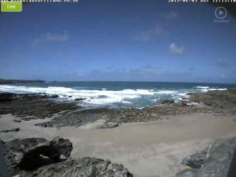 Fistral Beach webcam - Cribbar webcam, England, Cornwall
