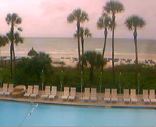 Longboat Key webcam - Longboat Key Club pool/beach view webcam, Florida, Manatee County