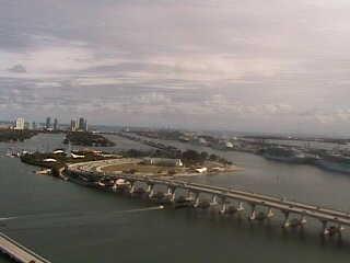 Biscayne Bay webcam - Miami Mariott Biscayne Bay webcam, Florida, Miami