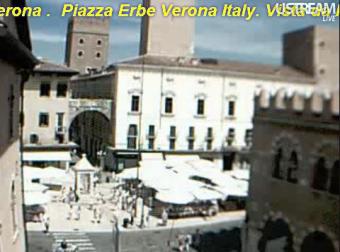 Verona webcam - Piazza delle Erbe webcam, Venetia, Verona